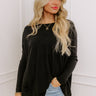 Always Cozy Sweater Top in Black Image - 1
