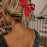 All The Sparkle Bow Hair Claw Clip in Red Image - 1