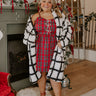 Kiss Under The Mistletoe Plaid Mini Dress Curves Image - 1