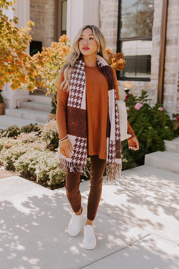 Always Cozy Sweater Top in Rust Image - 2
