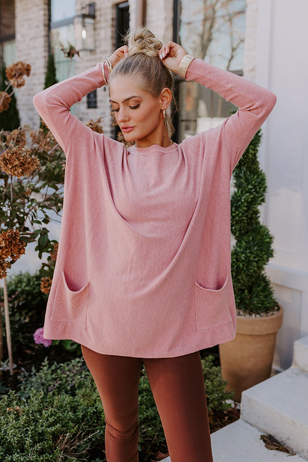 Always Cozy Sweater Top in Pink Image - 1