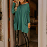 Always Cozy Sweater Top in Hunter Green Image - 1