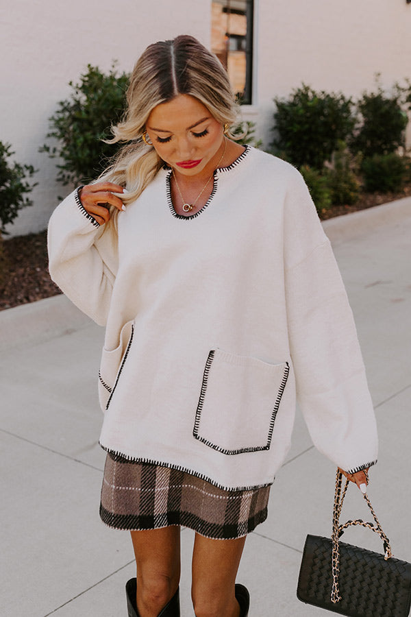 Maine Mornings Wool-Blend Sweater in Cream Image - 4
