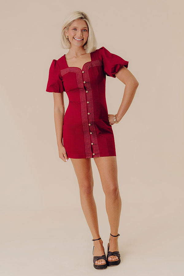 City Skyline Button Down Mini Dress Image - 3