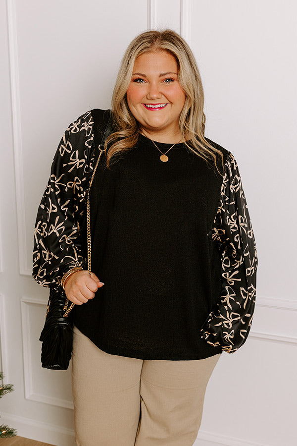 Pretty Little Bows Knit Top Curves Image - 1
