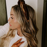 Luxe Lifestyle Velvet Headband in Mocha Image - 1