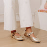 The Livvy Metallic Flat in Gold Image - 1