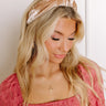 Luxe Lifestyle Velvet Headband in Champagne Image - 1