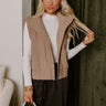 Mountain Breeze Puffer Vest in Taupe Image - 1