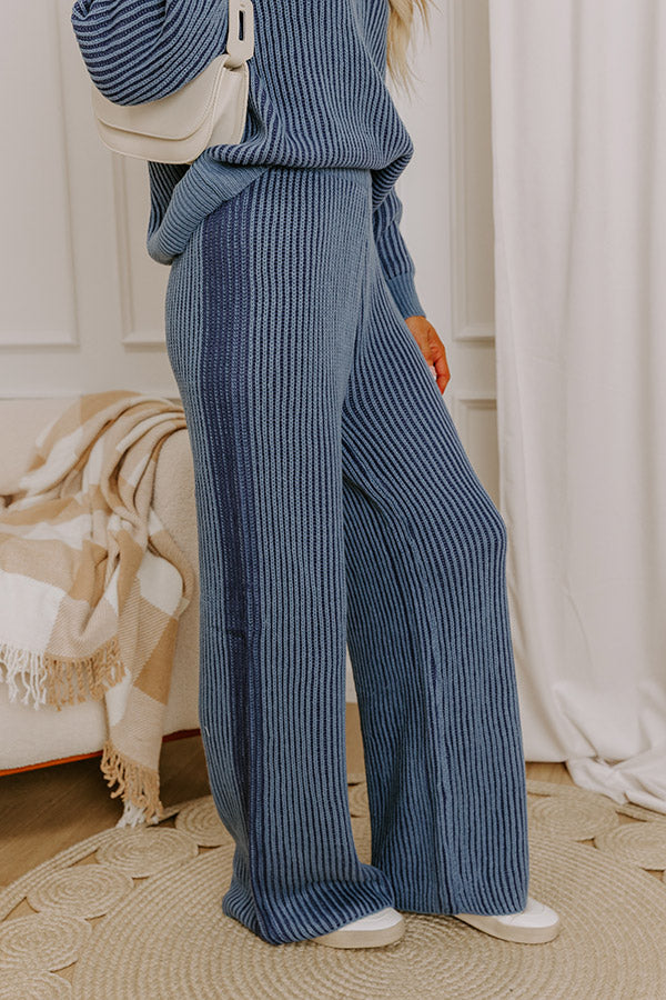 Uptown Chic High Waist Ribbed Pants in Riverside Image - 3