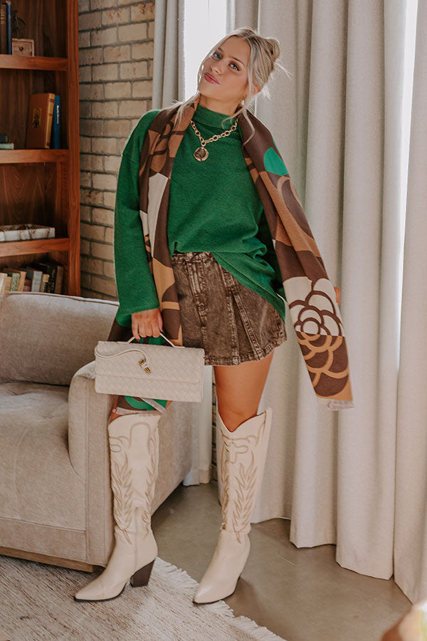 Cozy Couture Knit Sweater in Kelly Green Image - 4
