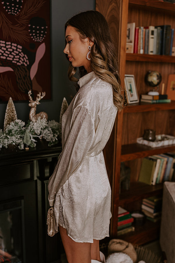 Champagne Fizz Satin Romper Image - 5