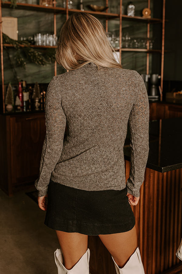 Cafe Meetup Pointelle Knit Top Image - 4