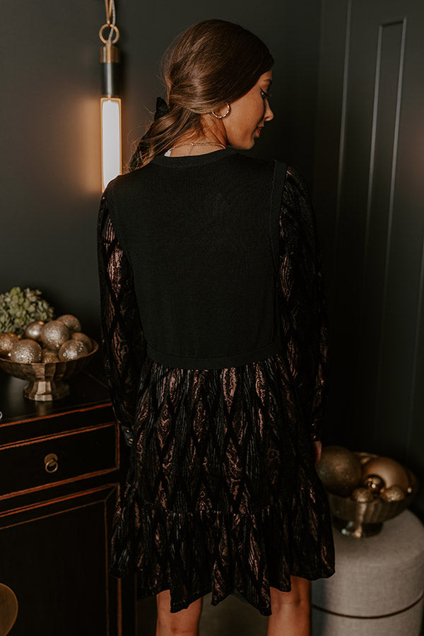 More Vino Please Velvet Mini Dress Image - 4