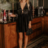 Flirty Allure Velvet Mini Dress in Black Image - 1