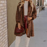 Warm Fuzzy Feeling Faux Fur Coat in Espresso Image - 1