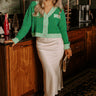 Cappuccino Sippin Tweed Knit Sweater in Green Image - 1