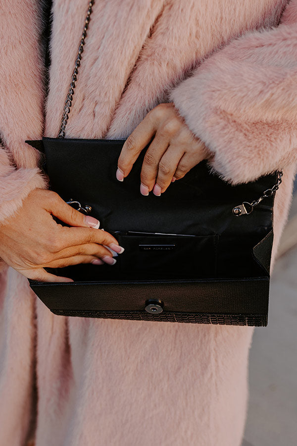 Gala Ready Rhinestone Clutch in Black Image - 3