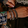 Uptown Chic Bangle Bracelet Set in Silver Image - 1