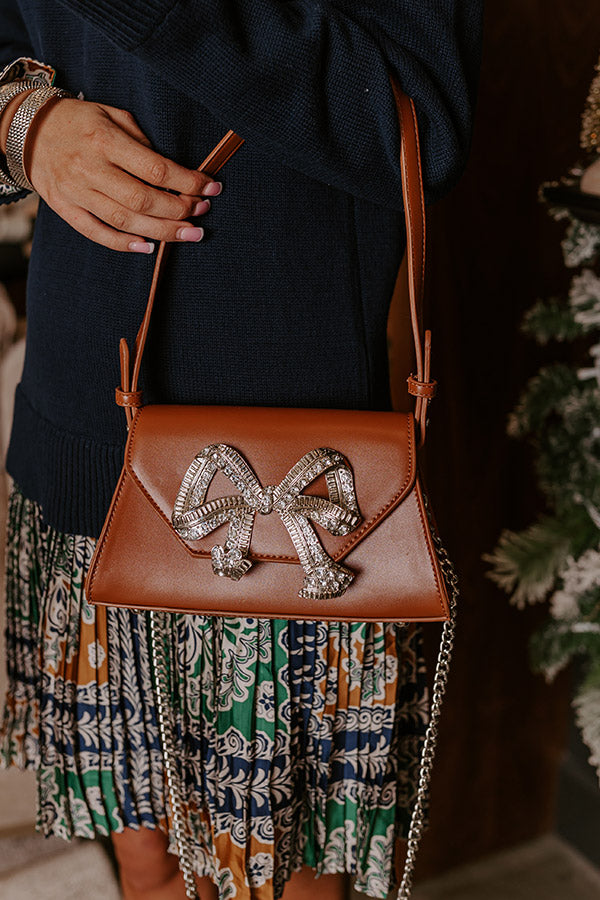 Total Crush Faux Leather Purse in Camel