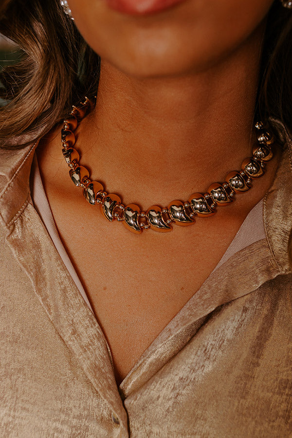 Statement Staple Necklace in Gold Image - 1