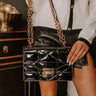 First Class Moment Patent Purse in Black Image - 1