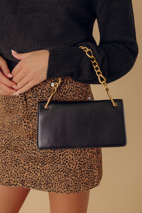 Happy Hour Meetup Faux Leather Purse in Black Image - 1