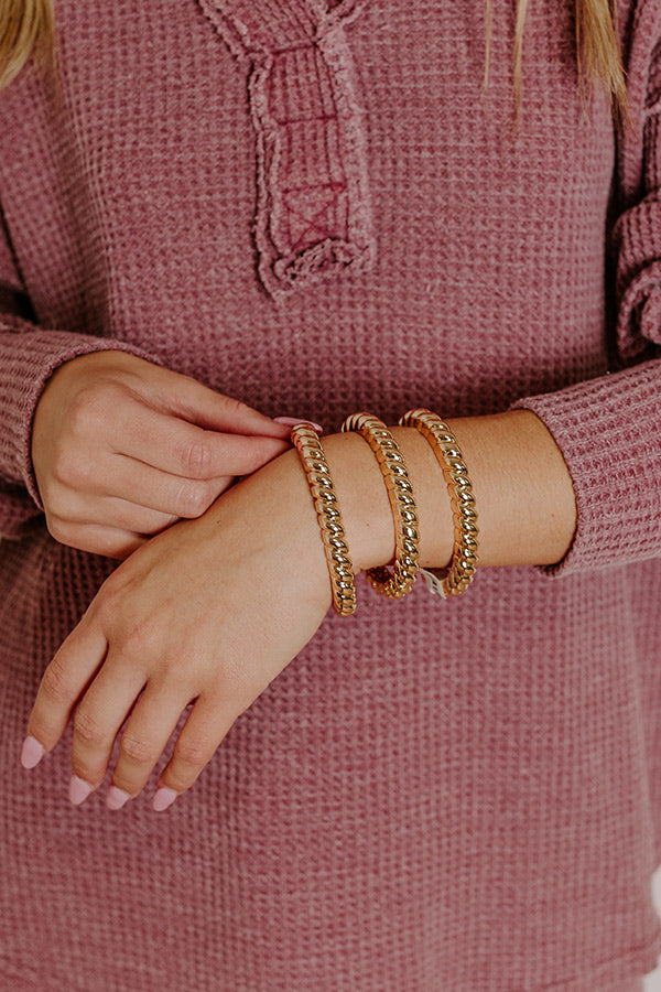 Classy And Chic Cuff Bracelet Set Image - 1