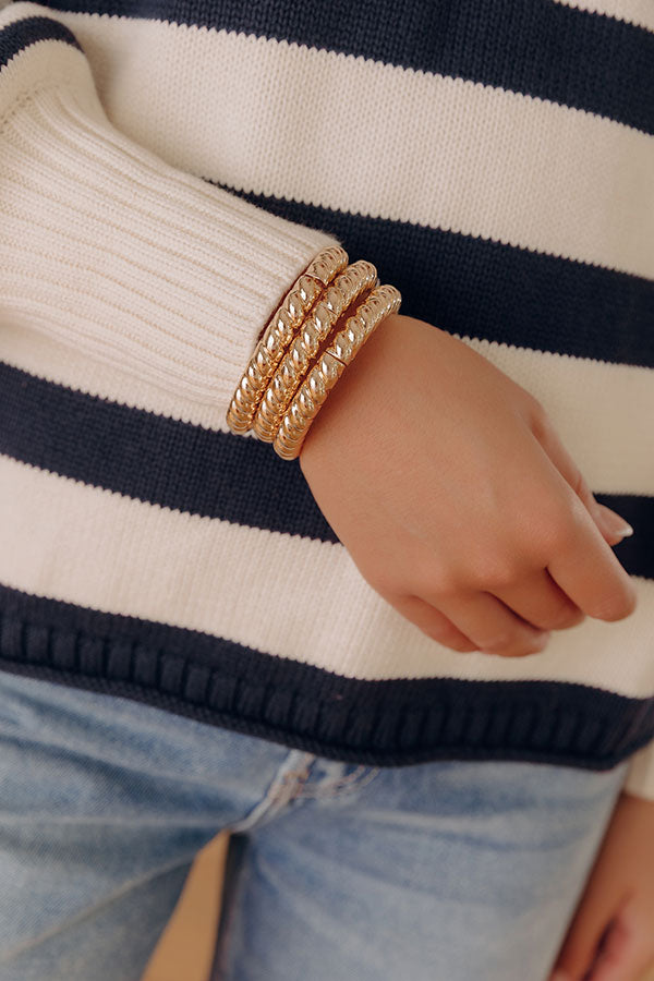 Classy And Chic Cuff Bracelet Set Image - 1