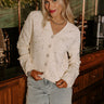 Blissful Smile Embellished Cardigan in Cream Image - 1