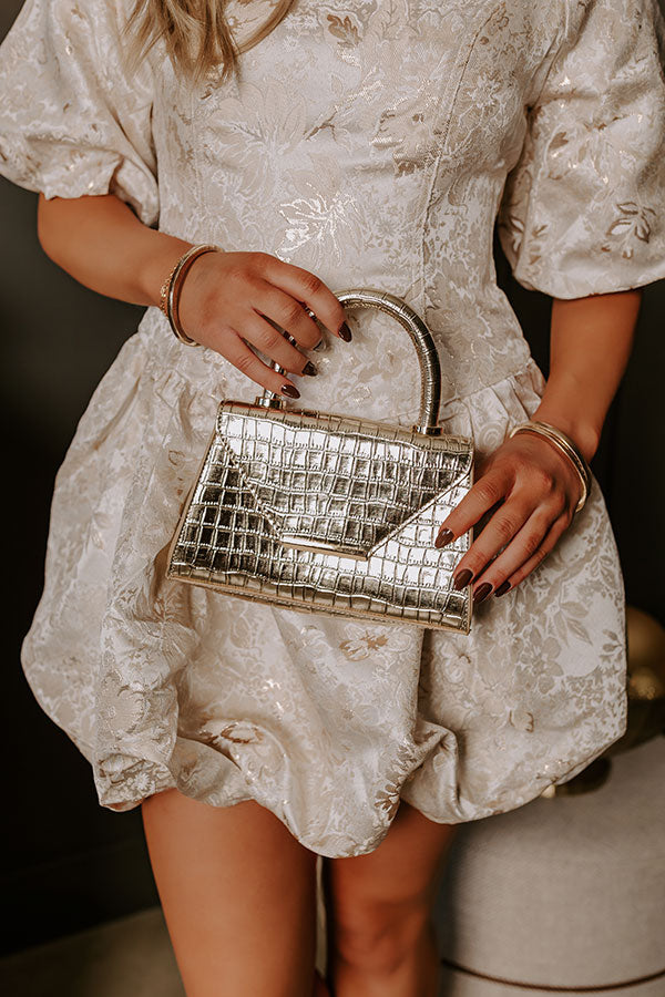 Glam Lifestyle Metallic Purse in Gold Image - 1