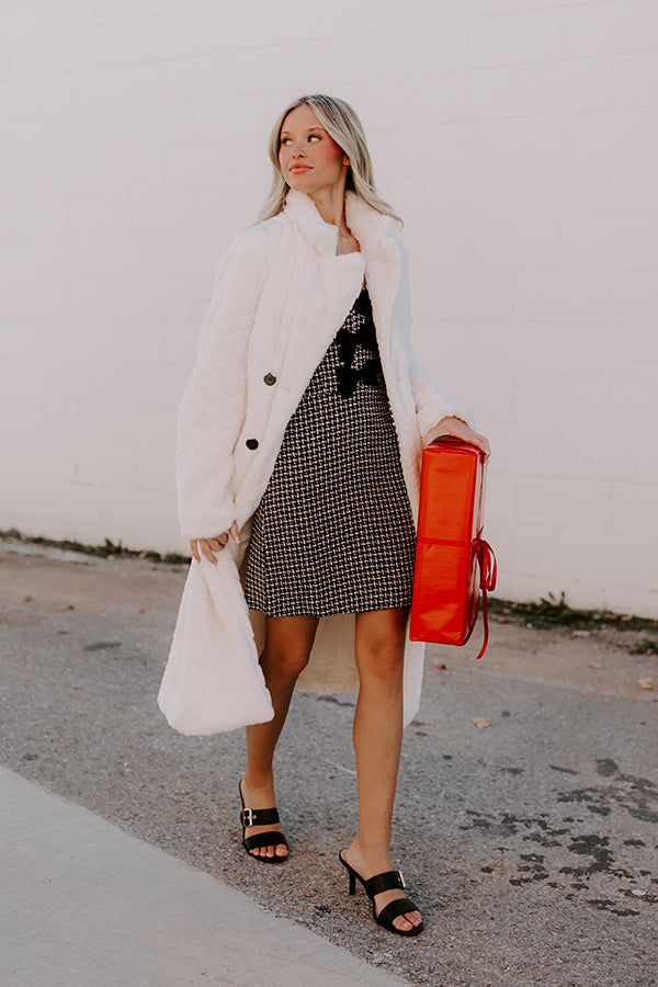 London Fog Plush Coat in Cream