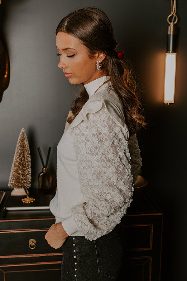 Uptown Girl Knit Top in Ivory Image - 4