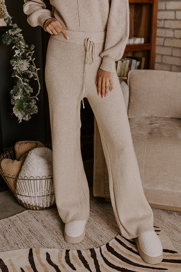 Cozy A La Mode High Waist Knit Pants Image - 2