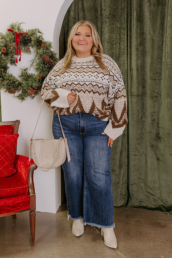 Fireside S'mores Knit Sweater Curves Image - 1