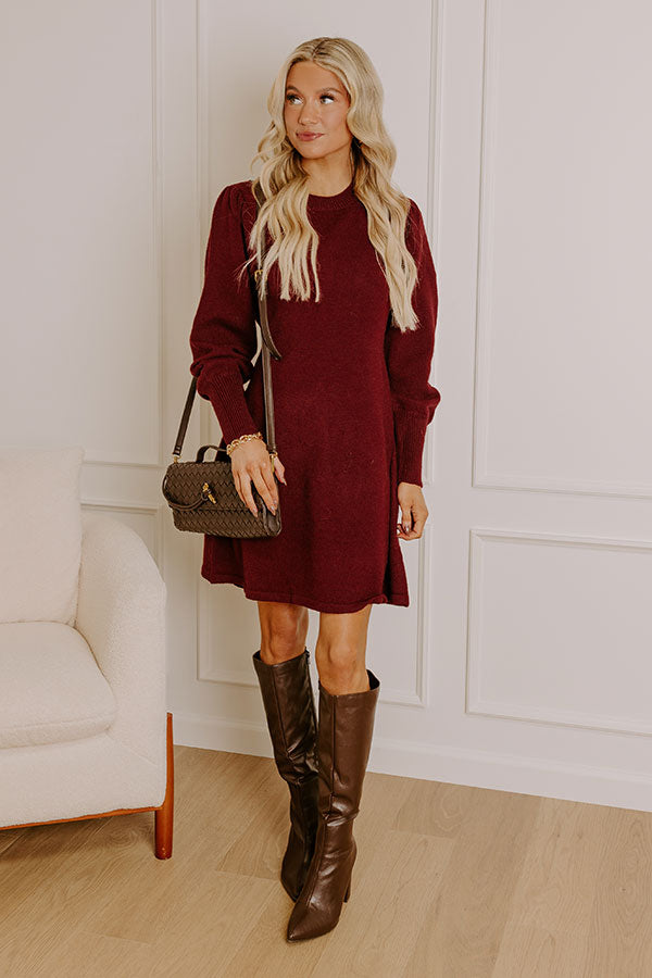 Social Gathering Sweater Mini Dress Image - 1