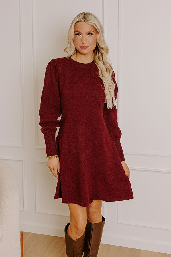 Social Gathering Sweater Mini Dress Image - 2