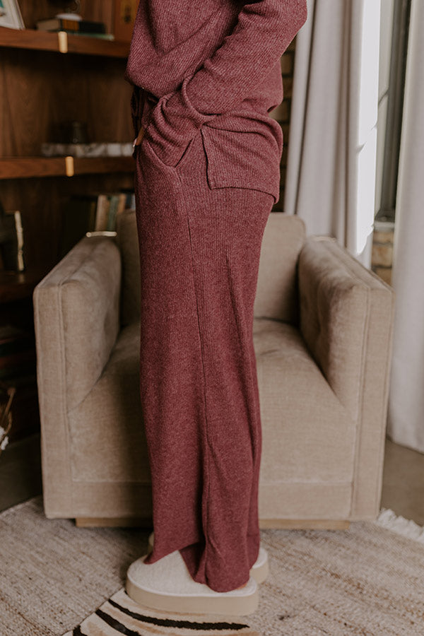 Cozy Vibes High Waist Ribbed Pants Image - 2