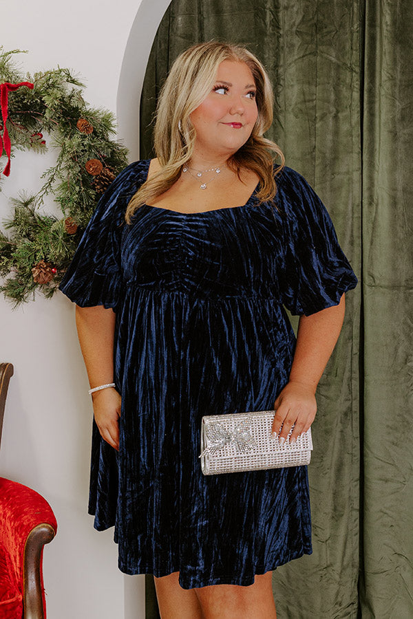 Moonlit Dance Velvet Mini Dress Curves Image - 2