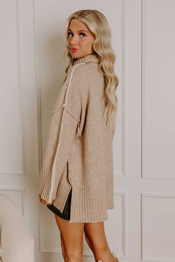 Chai Latte Cuddles Knit Sweater Image - 2