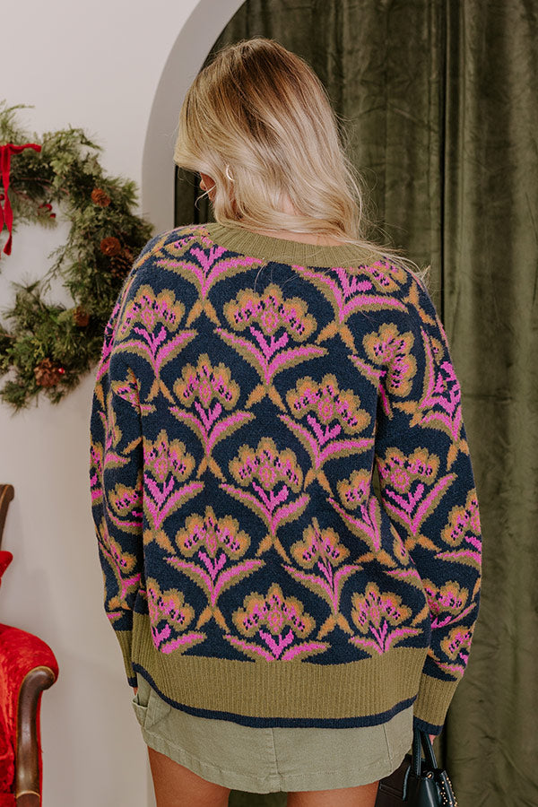 Happy Energy Knit Sweater in Navy Image - 4