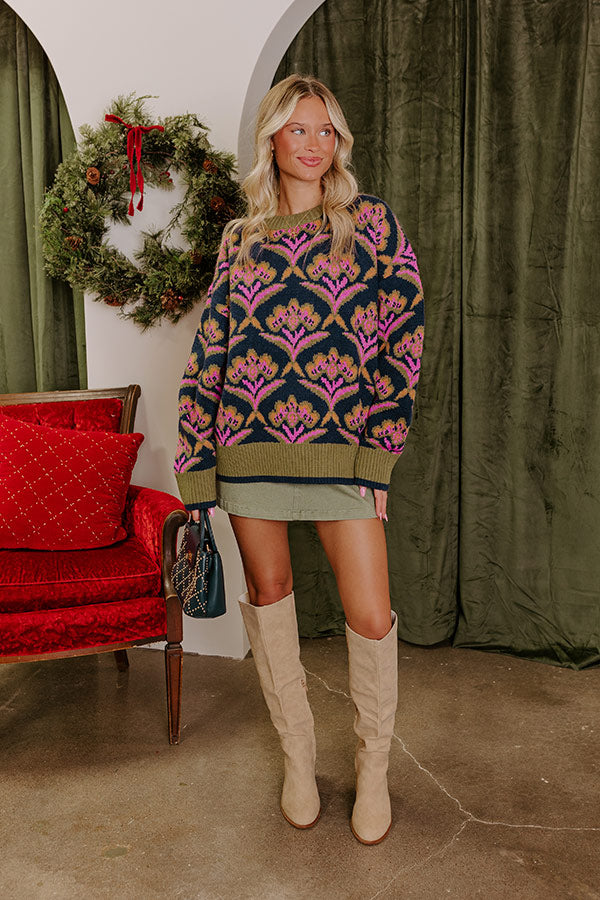 Happy Energy Knit Sweater in Navy Image - 1