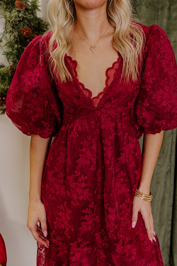 Vino Sippin' Embroidered Mini Dress Image - 5