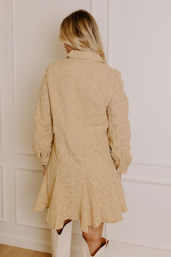 Blissful Smile Eyelet Mini Dress Image - 5