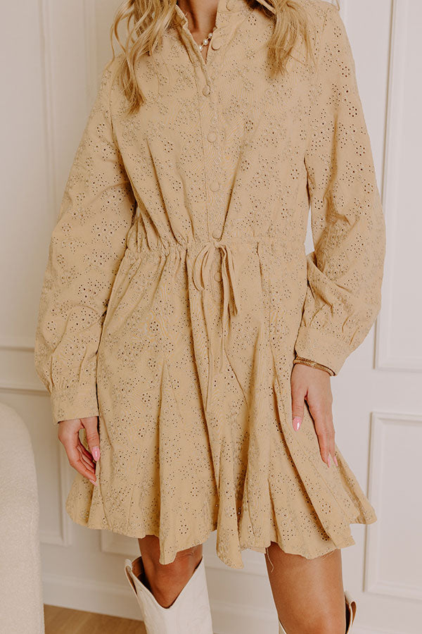 Blissful Smile Eyelet Mini Dress Image - 3
