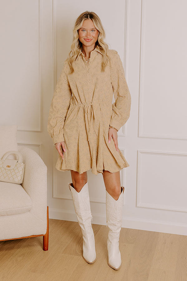 Blissful Smile Eyelet Mini Dress Image - 1