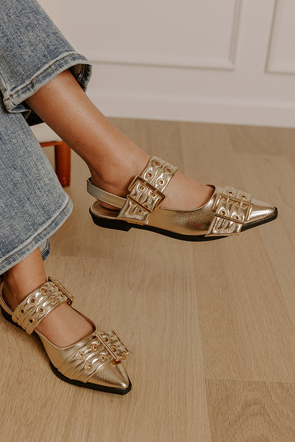 The Teagan Metallic Flats Image - 3