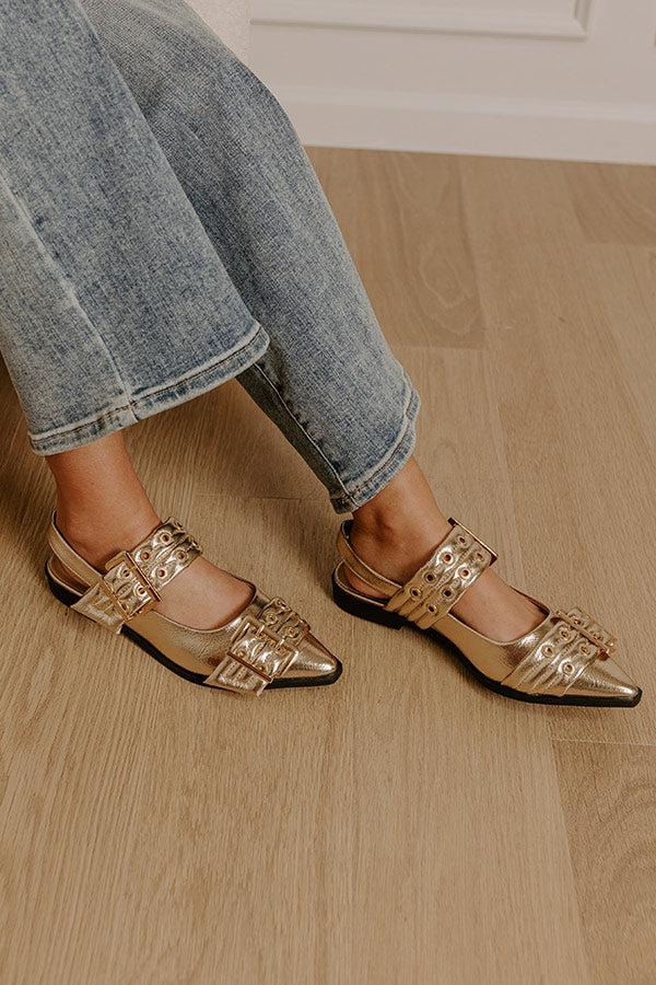 The Teagan Metallic Flats Image - 2
