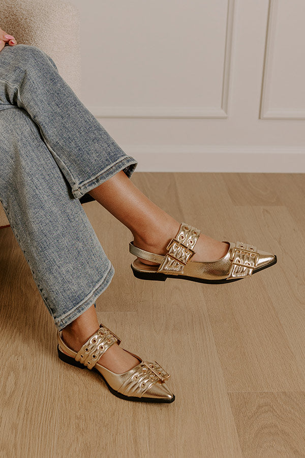The Teagan Metallic Flats Image - 1