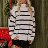 Cue The Chic Stripe Sweater in White Image - 1